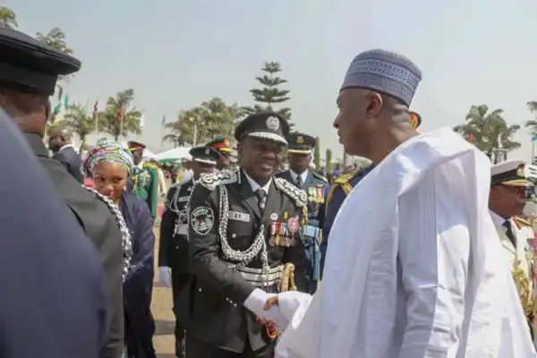 See Pictures Of Senate President Saraki Shaking Ex IGP, Idris